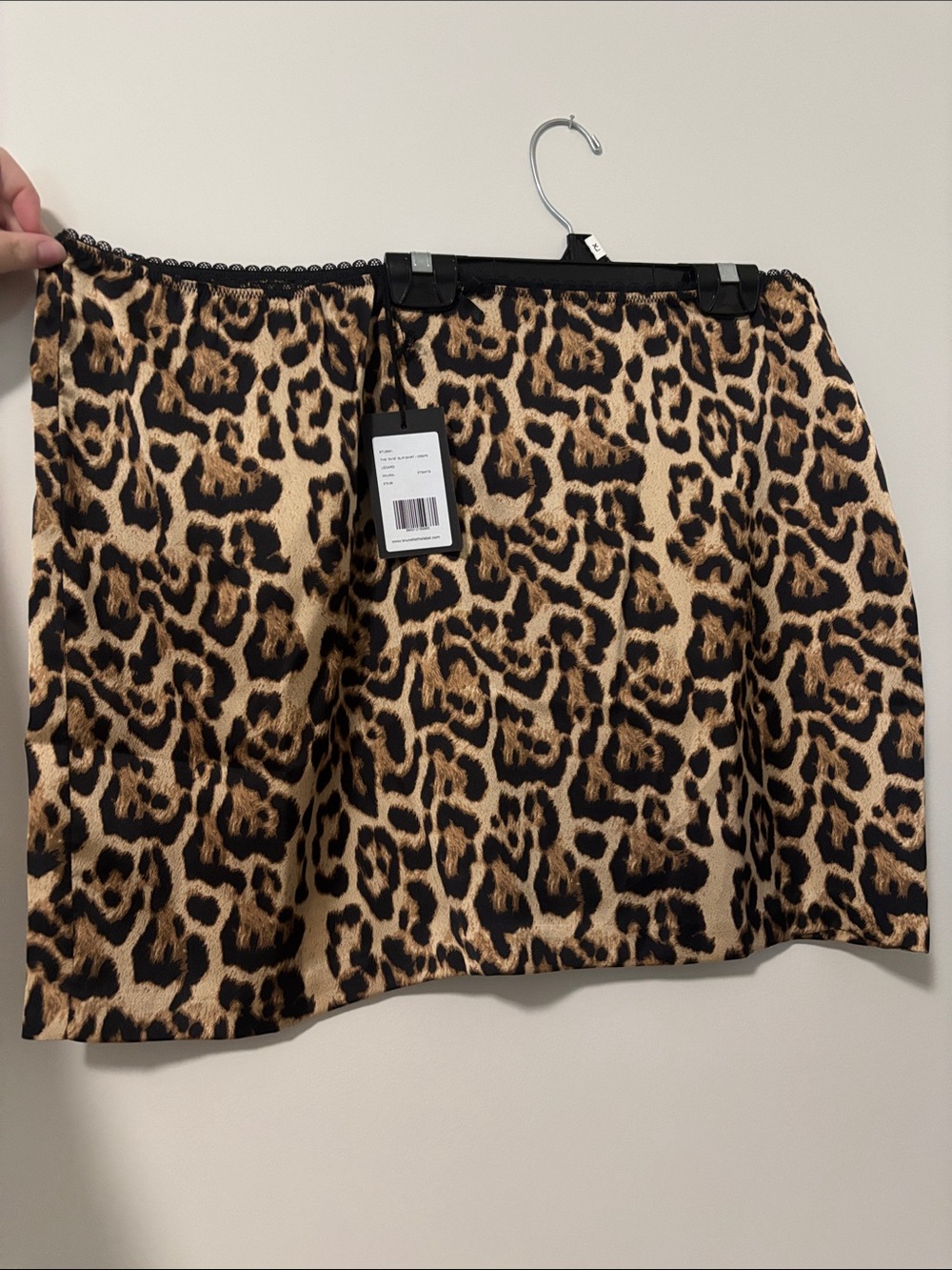 Brunette The Label Leopard Print Mini Skirt - Tan/Black